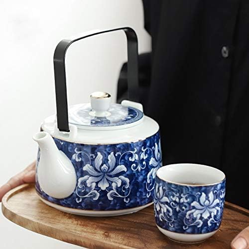Xwozydr 7pcs Рачно изработена порцеланска глазура боја кунг фу чај сет zen чај здравје за чај со голем капацитет чајник чајник сад и чаши