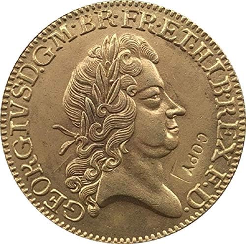 24 - K злато позлатено 1723 Обединетото Кралство 1 Гвинеја - Georgeорџ I монети копирање Подароци за копирање