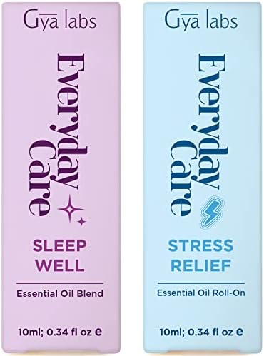 Спиење добро есенцијално масло за искачување на стрес на сет - чисто терапевтско одделение есенцијални масла поставени - 2x10ml - лаборатории Gya