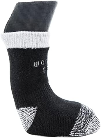 Вудроу носат, моќни шепи засилени чорапи за кучиња, црна сива боја, XL, вклопуваат 95-130 фунти