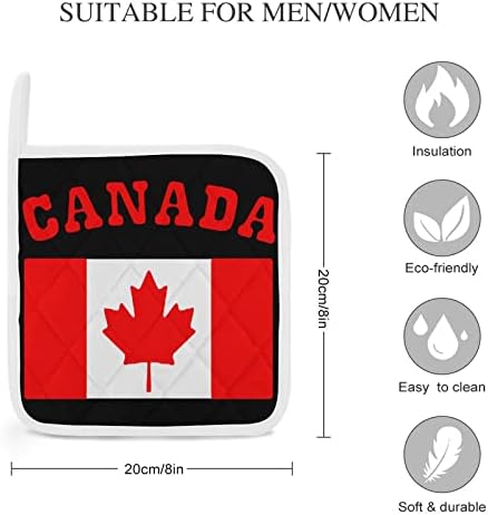 Канада од јавор со знаме на плоштад тенџере смешни топлини отпорни на топли врели влошки од 2 за кујна за маса