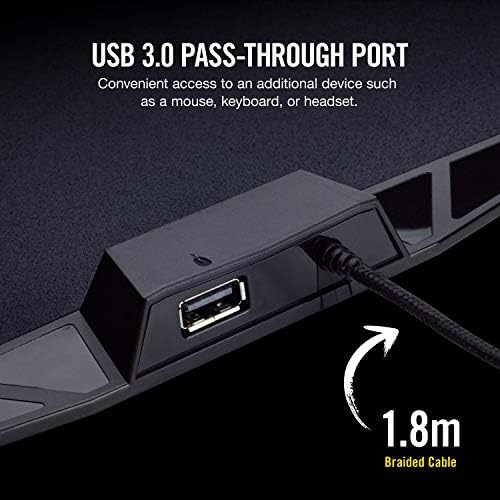 Corsair MM800 Polaris Rgb Глувчето Рампа - 15 RGB LED Зони-USB Помине Низ-Со Високи Перформанси Глувчето Рампа Оптимизиран За Игри