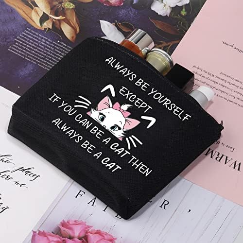 ЦМНИМ Аристокатите Торба За Шминка Мачка Подарок Инспириран Од Мари Секогаш Бидете Мачка Мари Козметичка Торбичка Со Патент За Љубителите на