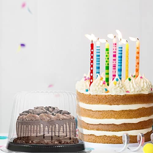 ДОИТОЛ Кутии За Торта Контејнер За Торта 10 парчиња Пластичен Сад За Торта Со Капаци Од Купола Мини Кутии За Кекси Мафини Купола