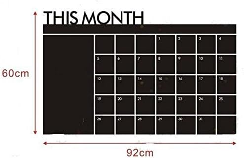 Preeyawadee 9260cm месечен календарски табла за табла отстранлив планер на wallидови налепници за црна табла за канцеларија Винил декорации