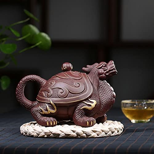 Qianshang чајник, кинески змеј желка рачно изработено чајник, yixing zisha чајник домаќинство кунг фу чај сет