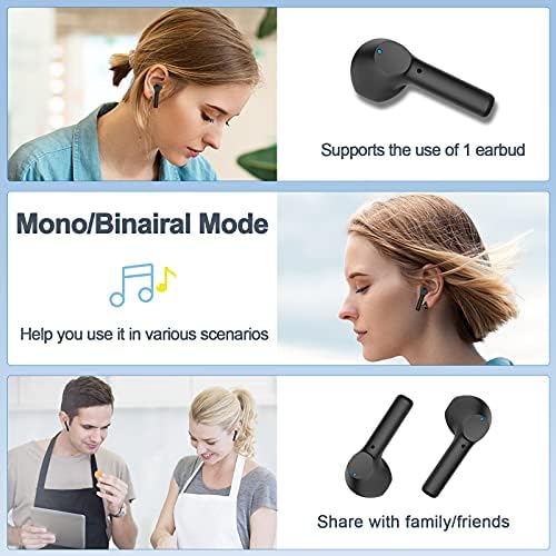 Слушалки За Bluetooth Elnicec Вистински БЕЗЖИЧНИ Слушалки 3D Стерео Вграден Микрофон 30h Репродукција IPX8 Водоотпорни Слушалки За Уши ЗА Паметни