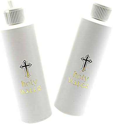 Зеродоко стаклени контејнери празни шишиња со светла вода 250мл католички христијански сад за светска вода вкрстени отпечатоци 2 парчиња за