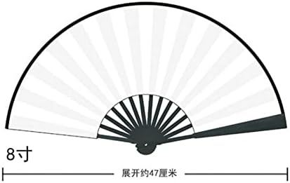 Egazs Craft Fan Folding Fan fan Кинески стил 8 инчи антички стил машки и женски навивач, преклопувајќи целосна бамбус свилена крпа, хартија