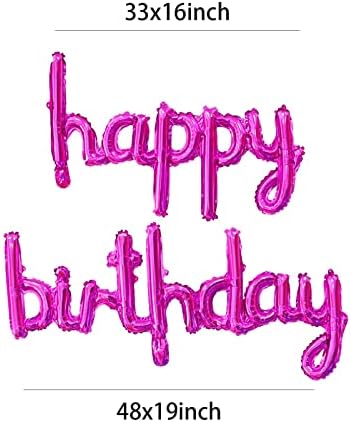 Среќен роденденски балон украси со повеќе букви во боја, роденденска забава за роденден