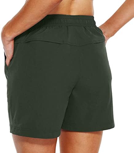 Beuе жени обични шорцеви за пешачење голф атлетско брзо суво вежбање лето кратки панталони панталони со џеб
