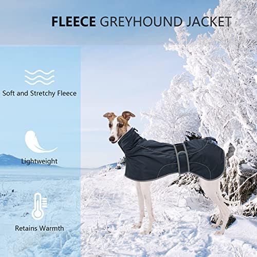 Јакна за зимско палто Geyecete Dog со топла обвивка за руно, облека за кучиња на отворено со прилагодливи ленти Премиум кучиња облека-Navy-XL