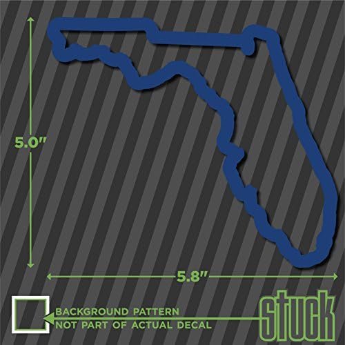 МАП за патеки на државата Флорида - 5,8 x 5 - Винил декорална налепница браник прозорец FL