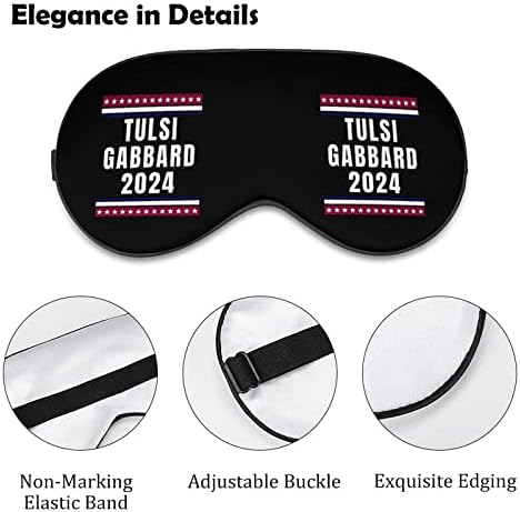 Tulsi Gabbard 2024 Masks Sleep Masks Окото за затемнување со прилагодлива еластична лента ноќно слепило за жени мажи за јога патувања дремки