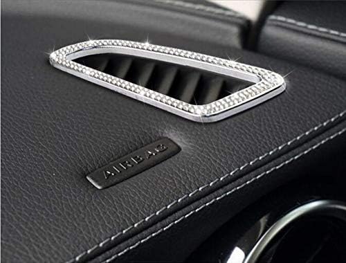 Yuwaton Car Bling Addessodies за Mercedes Benz C Class W205 C300 GLC300 V253 2015-2021 Излез за климатизација Кристал Rhinestone Decals