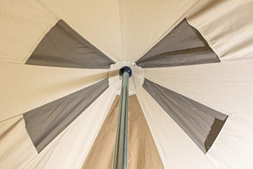 Teton Sports Sierra Canvas шатор; Водоотпорен шатор за bellвонче за семејно кампување во сите сезони