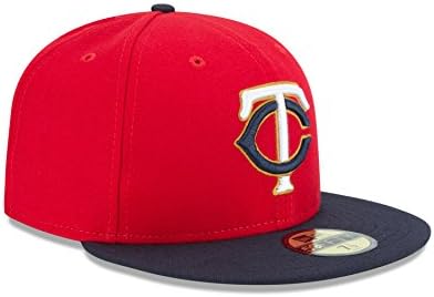 Нова ера MLB Minnesota Twins Alt 2 AC на поле 59fifty опремена капа, големина 8, црвена боја