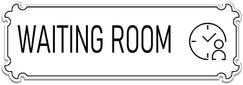 Знак на чекална знак 9 x3 бело - самостојно залепете ја вратата на wallидот за канцеларии за деловни активности куќа дома