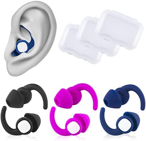 3 пара приклучоци за уво за пливање, меки силиконски бучава што може да се откаже од ушите за спиење, студија, авиони, водоотпорни плитки