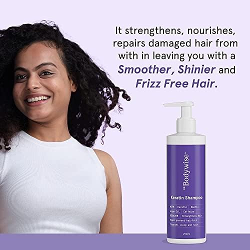 Кабир кератин контрола на косата Парабен и сулфат бесплатен шампон за жена | 3x моќно намалување на падот на косата со ниацинамид и