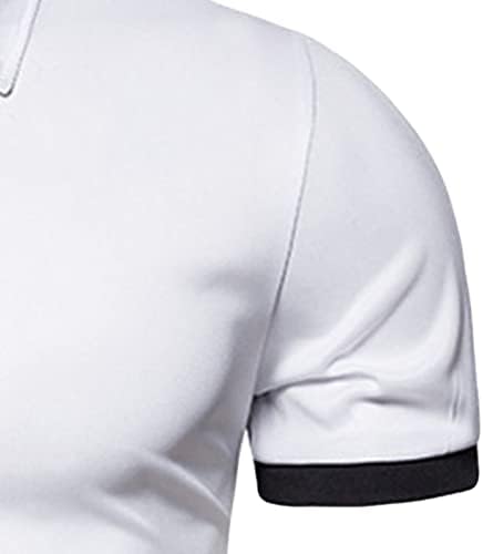 Редовно вклопување со кратки ракави со кратки ракави, тенок вклопување копче надолу за голф кошули класичен основен обичен цврста мека
