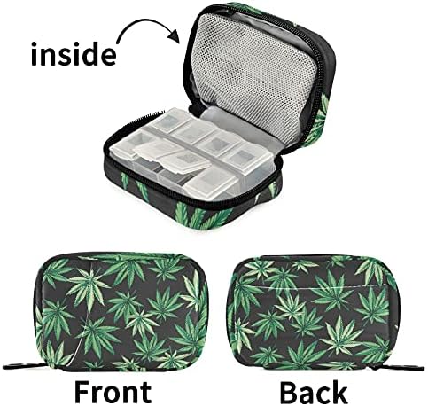 Остава марихуана пилула кутија торба за пилули кутија со патент преносен витамин додатоци Медицински случај за спортско кампување патувања