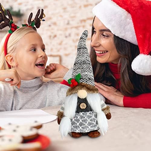 Едги Божиќни гноми Божиќни украси Божиќни фигурини кукла за маса елка дома Божиќни украси за семејни пријатели и деца кои танцуваат