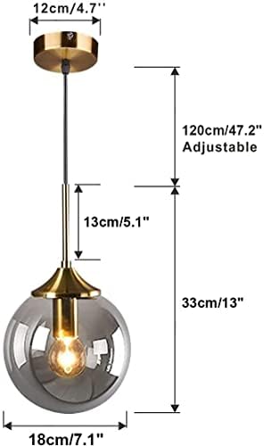 KCO осветлување чад сиво стакло светло осветлување модерно злато единечен приврзок светлосница четкан месинг линеарен лустер од средниот век,