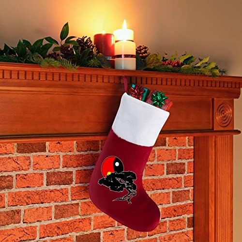 Бонсаи дрво јин јанг Божиќ виси порибување симпатична санта чорап за Божиќни украси украси украси подароци
