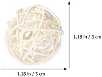 Абаодам 30 парчиња плетени ратан топки декоративни плетени ратан топки за занаетчиски вазни полнила сад центар за елка елка за венчавки за