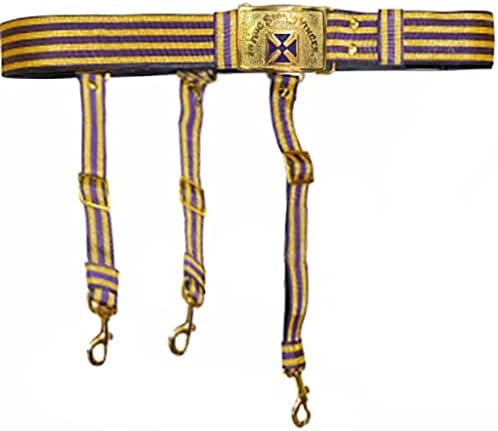 Витези Темплар минато на Гранд командант Виолетова и златен меч појас - Виолетова крст Големина: 50 - Стил на појас: Со ланци на барел