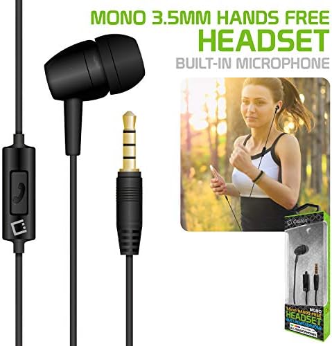Pro Mono Earbud без раце компатибилен со вашиот Samsung Galaxy A23 со вграден микрофон и јасно јасно безбедно аудио!