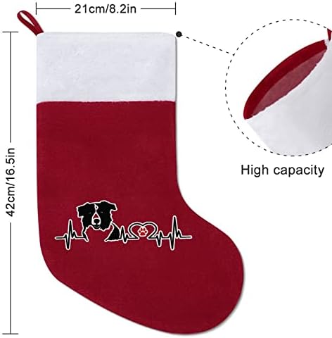 Гранични колачи на срцето Божиќни чорапи Божиќни чорапи торба за подароци за семеен празник дрво виси украси украси