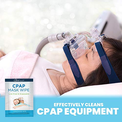 CARE Touch CPAP маски за маски за патувања - 40 индивидуално завиткани марамчиња за CPAP - неценети - чисти CPAP, BIPAP или други маски за PAP