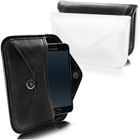 Boxwave Case Компатибилен со ZTE Blade L3 - Елитна кожена торбичка за месинџер, синтетички кожен покритие дизајн на пликови за