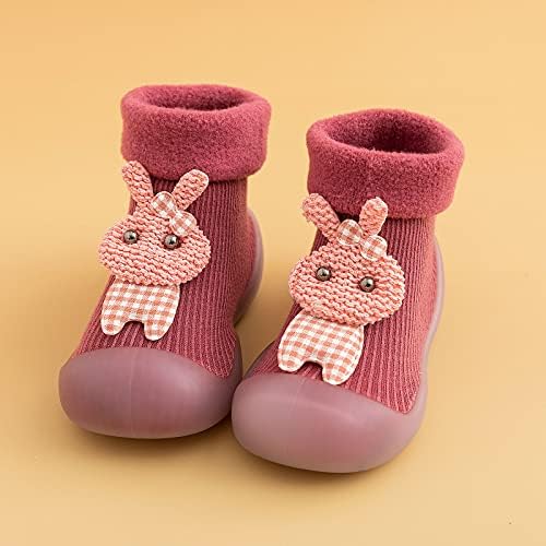 Чевли за посебни потреби деца дете бебе девојки девојки цврсти топло плетено мека гума чевли чорапи момче чевли