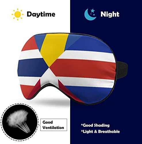 Нордичко знаме меко за очи за очи за очи Ефективно засенчување на удобноста за спиење со еластична лента за прилагодување