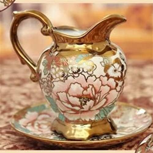 Генерички Пном Пен Флорал чајник постави гроздобер чаша злато кафе сет и сет на чајник со чинија