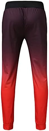 Менс-тренерки за мажи Есен 2-парчиња, градиент на боја, долги ракави за вратот, спортски облеки Најдобри костуми за мажи за мажи