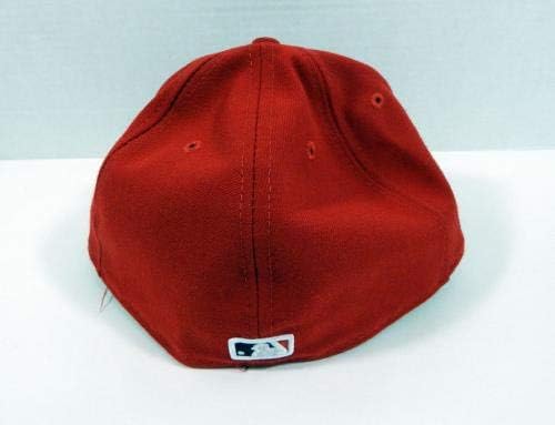 Сент Луис кардинали Сем Фримен 71 Потпишан Red Hat Auto 7.5 STLC0547 - Автограмирани капи
