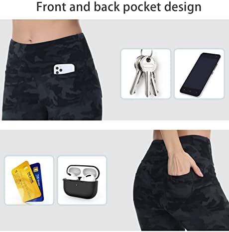 Женски панталони за салата за луѓе, обични летни влечења на тренингот јога каприс хеланки со џебови