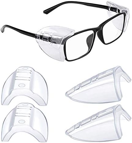 Странични штитови за очи за очи, флексибилно лизгање на страничните штитови за очила на рецепт се вклопуваат во мали до средни очила