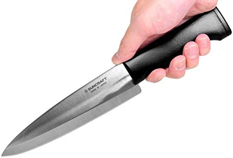 Секи Јапонија сложувалка јапонска алатка готвач кујнски нож, засилен нож од не'рѓосувачки челик Сантоку, пластична рачка, 180 мм