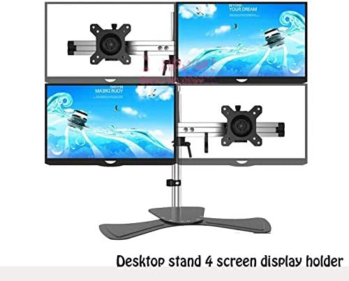 4 Екран работна површина Quad Тешка монитор за монитор за монитор за десктоп за држач LCD STAND FIT за 13 -27 MAX поддршка од 8kg секоја глава