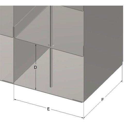 Алкални Научни Исправена Решетка за 5.75 х 5.75 х 4.75-Инчен Високи Кутии Кои Содржат 15 мл &засилувач; 50 Мл Цевки, Нерѓосувачки Челик, со