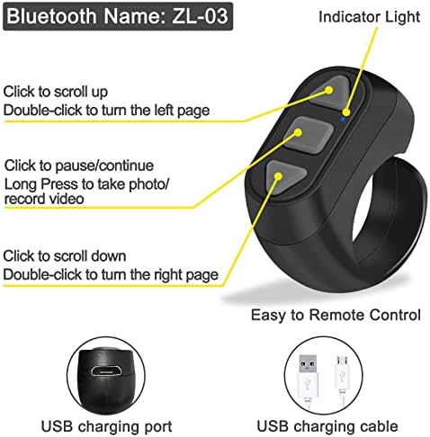 Bluetooth Далечински Управувач За Лизгање Прстен Tik Tok Поттикне Стан Страница Тарнер Снимање Видео