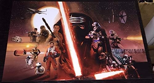 Ј.Ј. Абрамс потпиша автограм „Војна на Starвездите“ Епизода 7 Force Awakens 12x18 уметнички постер
