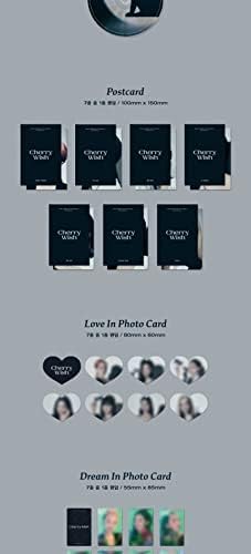 Cherry Bullet Cherry Wish 2nd Mini албум Случајна верзија ЦД+96P Photobook+1P Post+1P Love in Photocard+1p Dream in Photocard+1p Selfie+Tracking