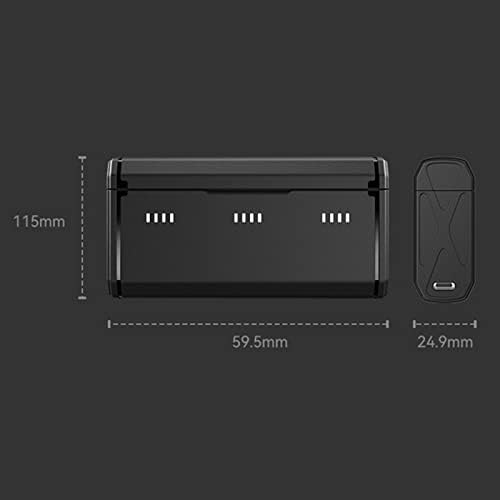 Tripe Charger Battery Charger TF CART COLD CAST CASE USB-C Порта за внесување полнач за GoPro 9 10 11 пристап до црна камера
