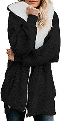 Puffer Vest Womenените, отворен кардиган за жени работат со долг ракав симпатична зимска цврста качулка џеб мек аспиратор тенок
